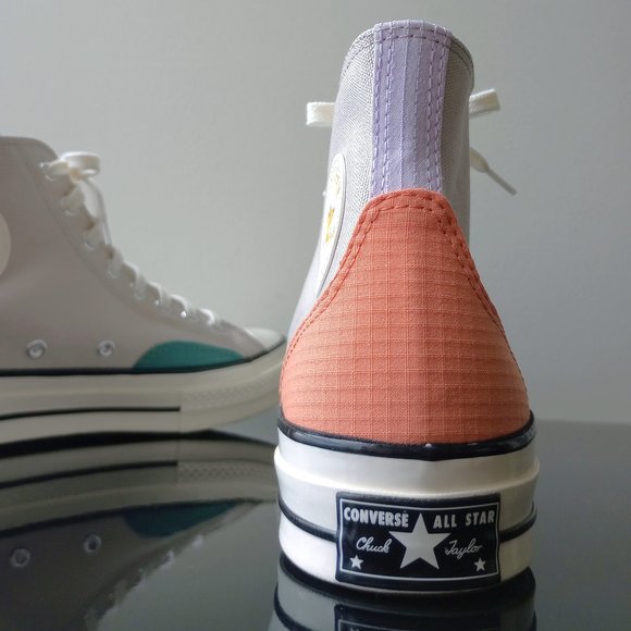 Converse Men's Chuck 70 Color Block in Nice Looking String/Algae Coast/Orange - Picture 8 of 12